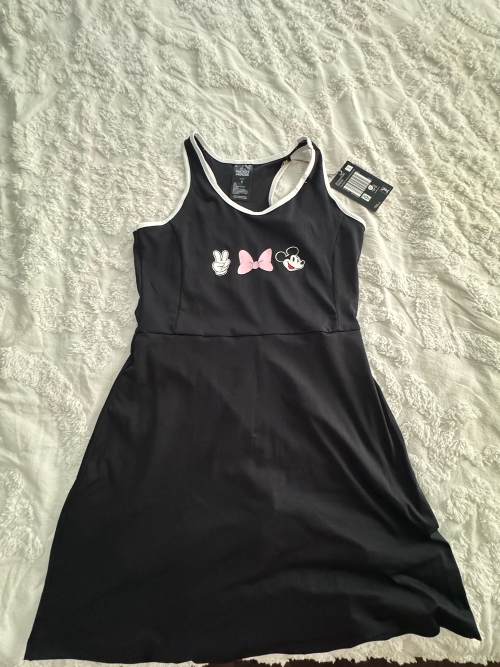 Women’s Black Minnie Mouse Tennis Dress with built in shorts